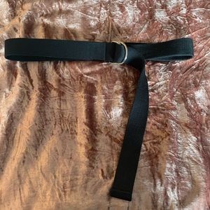 D ring style belt black and silver one size